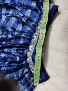Blue Geometric Print Ethnic Skirt