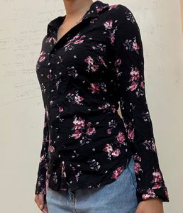 H&amp;M Floral Button-Down Top