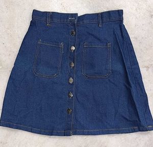 full sleeve top with denim skirt combo