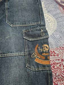 vintage Diesel Stylish Blue Denim Cargo Jeans