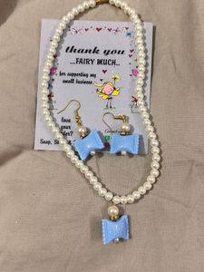 Pearl Necklace &amp; Earring Set