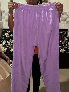Lilac Button-Up Shirt with Eye Embellishment