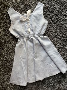 Striped Lace-Up Summer Dress