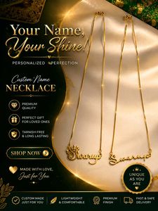 Custom Name Necklace - Personalized Gold Chain