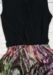Elegant Black &amp; Multi-Color Gown