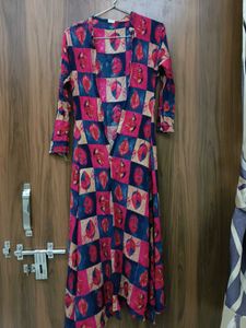 Beautiful Leaf Print Open Shrug