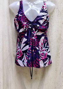 Tropical Print Bikini Top