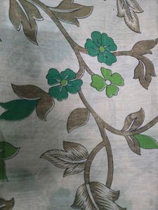 Beautiful Floral Print Dupatta with Golden Edge