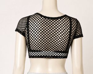 Shein Sheer Fishnet Cropped Top