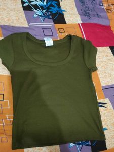Olive Green Basic T-Shirt