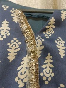 Blue Printed Kurta Set