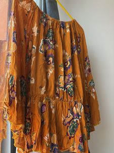 Boho Floral Print Tunic Top