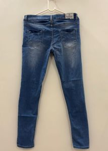 Blue Distressed Skinny Jeans