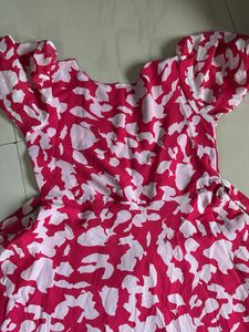 Chic Red &amp; White Floral Maxi Dress