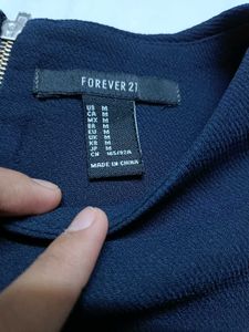 Forever 21 Navy Blue Short Sleeve Shift Dress