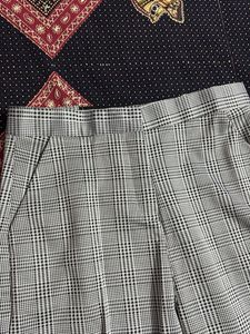 Plaid Wide Leg Trousers