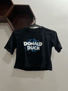 Black Donald Duck  T-Shirt