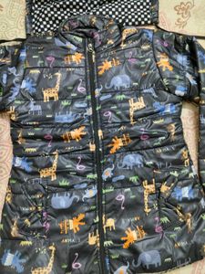 Animal Print Puffer Jacket