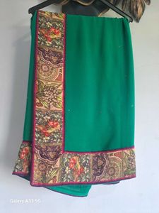 Elegant  sea Green Printed Saree with blouse