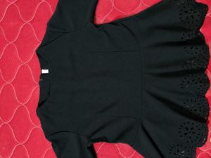 Chic Black Peplum Top upto XXL