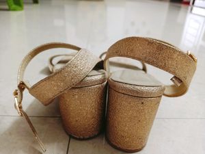 Brown Heels And Rose Gold Glitter Heels Combo