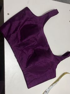 Elegant Purple Silk Blend Blouse