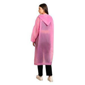 Pink Transparent Raincoat Rainwear