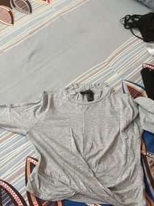 Soft Grey Long Sleeve Top