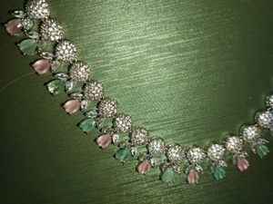 Sparkling CZ &amp; Pastel Gemstone Necklace Set