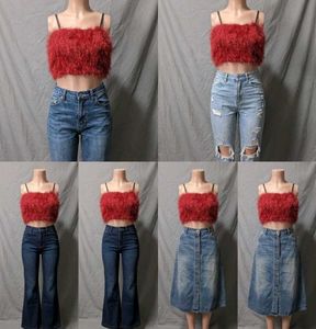 Fuzzy Red Crop Top