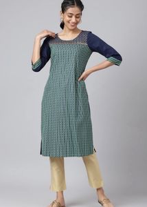 Elegant Printed Straight Kurta set