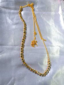 Gold Tone Stone kamarbandh with punjabi kurti butt