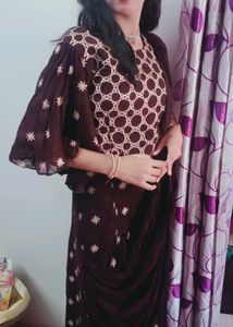 Top With Plazzo Pant An Attached Dupatta