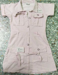 Cute Pink Cargo Dress