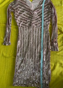 Sparkling Sequin V-Neck Mini Dress