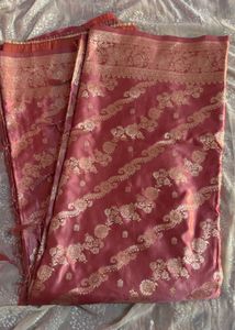 Pink Silk Saree with Stitched blouse (Women’s)