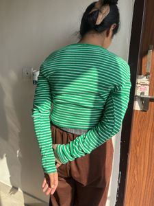 Striped Green Cardigan