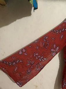 y2kRed Floral Print top