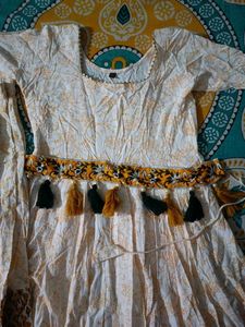 White and yellow sharara set