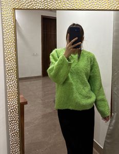 Lime Green Loose fit Jumper