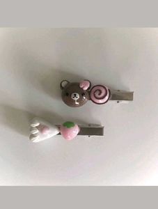 Cute Bear & Dessert Themed Hair Clips