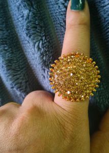 Sparkling Rose Gold Charm Bracelet &amp; Ring Set