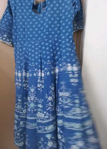 Blue Printed Kurta Set with Pants