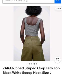 Striped Ribbed Crop Tank Top
