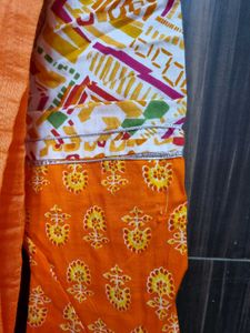 Elegant Orange Ethnic Gown
