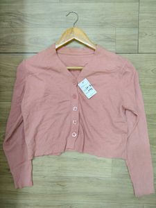 Dusty Rose Cardigan Top