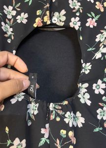 Chic Floral Print Sleeveless Dress For Brunch