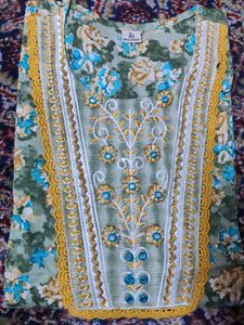 40 Size -Floral Kurta Set with Pants