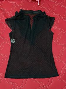 Sheer Black Lace Top