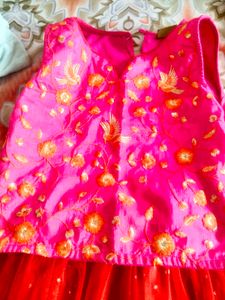Gorgeous Red Tulle Skirt with Embellished Top